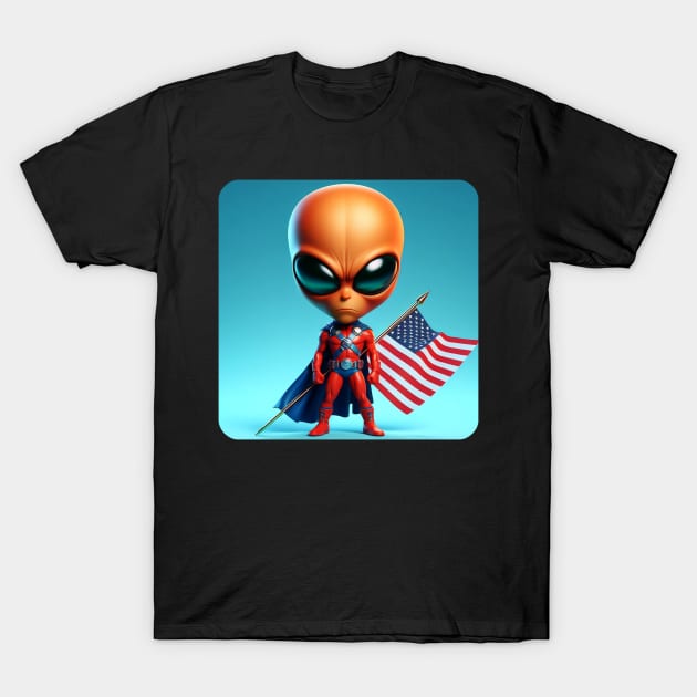 Martian Alien Caricature #19 T-Shirt by The Black Panther